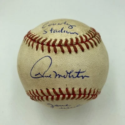 Paul Molitor County Stadium Signed Game Used Major League Baseball JSA COA - Image 1 of 4