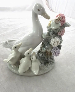 Lladro Figur How Do You Do Ente Entlein Schnecke Blumen EUC #1439 1984 - Bild 1 von 11