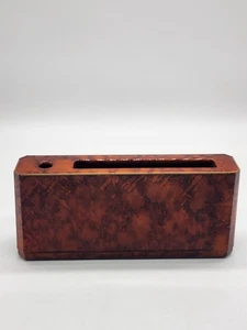 Vintage OTAGIRI Lacquerware Tortoise Shell Desk Tidy Pen & Paper Holder Japan - Picture 1 of 12