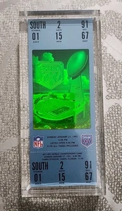 1991 Super Bowl XXV Commemorative Hologram Ticket In Case - Bild 1 von 5