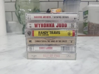 NEW COUNTRY CASSETTE LOT 6 SKYNYRD EAGLES WYNNONA FACTORY SEALED LEDOUX TRAVIS  Foto 1 de 4