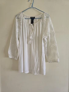 Top Wrangler retro para mujer talla L blanco - Imagen 1 de 5