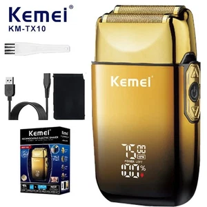 Kemei TX10 Electric Shaver Rechargeable Beard Foil Razor Bald Head Trimmer - Picture 1 of 8