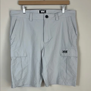 Helly Hansen Shorts Mens 36 Light Gray Cargo 11” Ripstop Stretch Outdoor Hiking - Picture 1 of 7
