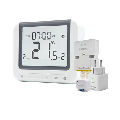 Salus Funk-Raumthermostat Thermostat Heizung Regler Digital Steuerung Set - Bild 1 von 4