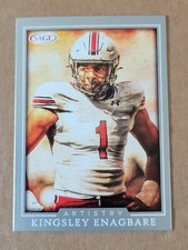 Kingsley Enagbare 2022 Sage Artistry Rookie Silver Parallel Football Card #20