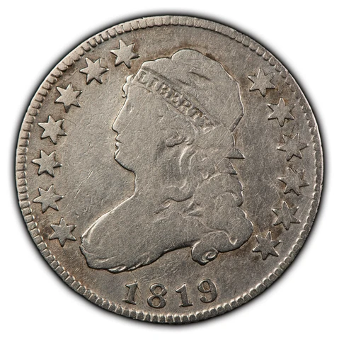 1819 25c Capped Bust Silver Quarter - VG+ - SKU-B1795 Cover