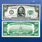 Fr.2100-G 1928 50 $ cinquante dollars FRN Chicago, sceau numérique DGS, XF #34556