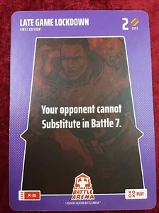 BO JACKSON BATTLE ARENA CARD ~ "LATE GAME LOCKDOWN ~ 2 COST ~ #PL-86 - Picture 1 of 10