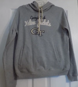 Women's Georgia Tech Yellow Jackets Hoodie Hooded Sweatshirt Size M Gray - Picture 1 of 5