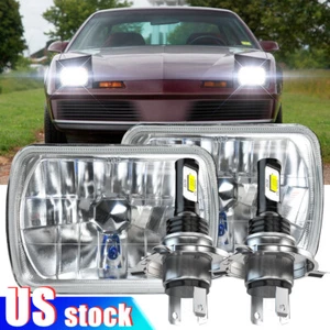 Par de faros LED de 7"x6" pulgadas haz sellado alto/bajo para Pontiac Firebird 1982-1990 - Imagen 1 de 16