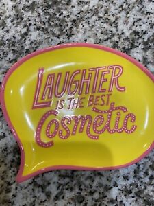 Benefit 2021 Trinket Tray Yellow Pink Speech Bubble Laughter Best Cosmetic New