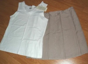 *** SPIRIT ROCK & ZITRONENGRAS STRICKTOP GR. M HELLBRAUN WEISS LEICHT USA Neu mit Etikett - Bild 1 von 2