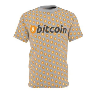 *BITCOIN Pattern T-shirt Sublimation Unisex - Picture 1 of 5