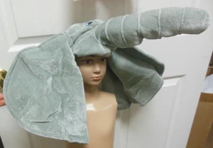 Dance Theatrical Elephant headpiece Hat Childs Gray Fake fur Costume Item - Picture 1 of 6