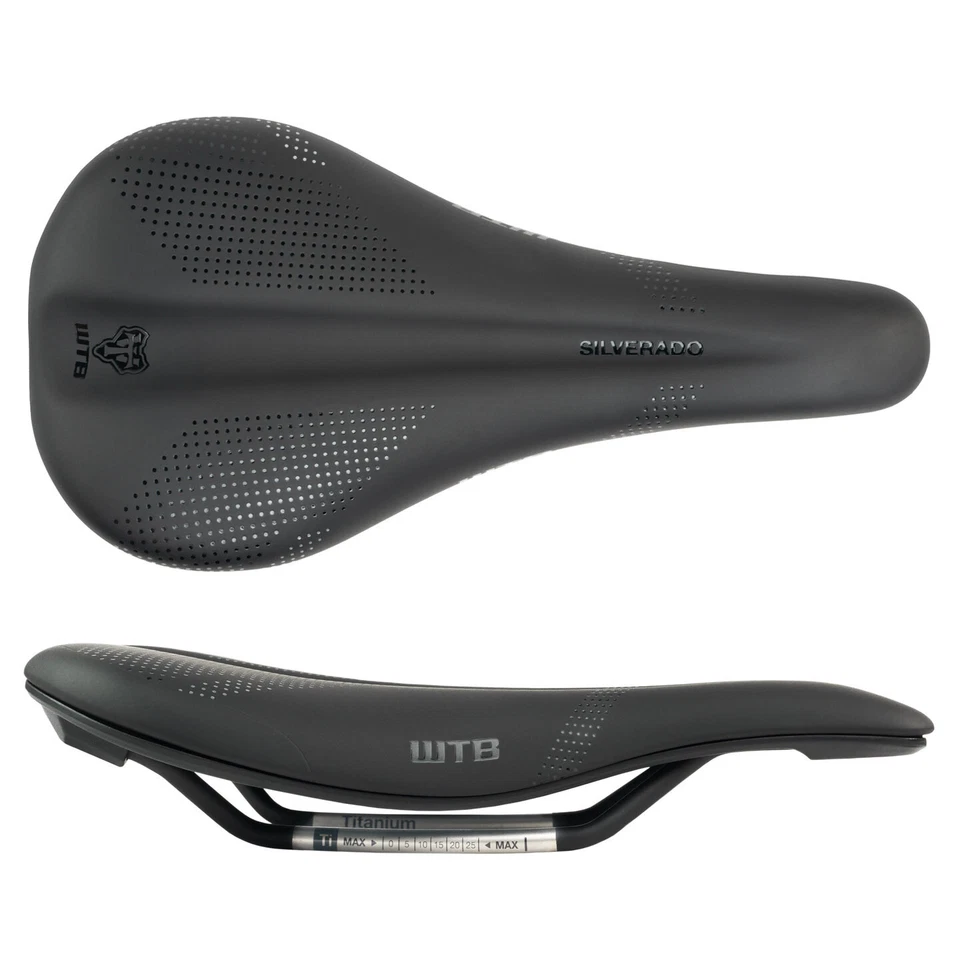 WTB Silverado 265 Bike Bicycle Saddle Seat Titanium Rails Medium 142mm Black - Image 1 of 1