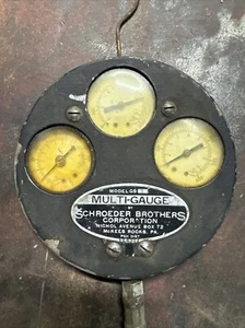 Vintage Schroder Brothers Corporation Multi-Gauge GS-3 Cool Steampunk Gauge - Bild 1 von 4