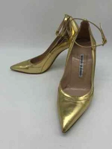 Pre-Owned Manolo Blahnik Gold Size 36.5 Pump Heels - Imagen 1 de 7