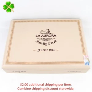La Aurora Fuerte Sol Toro Empty Wood Cigar Box 9.5" x 7" x 2.25" - Picture 1 of 12