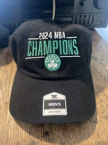 Boston Celtics 2024 NBA Championship Black/Green/White Adjustable Cap Hat - Picture 1 of 12