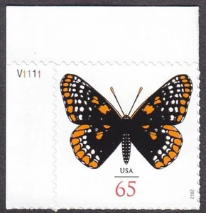 2013 Baltimore Checkerspot Butterfly Plate single 65 Cent US MINT NH Stamp 4603 - Picture 1 of 1