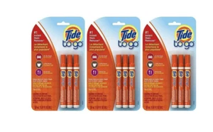 Lot Of 3 Packs -Tide To Go Instant Stain Remover Pen 9 Pen’s Total 30 ml New - Picture 1 of 3