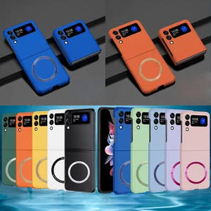 For Samsung Z Flip 6/5/4/3 Liquid Silicone Magsafe Shockproof Flip Case Cover - Picture 1 of 16