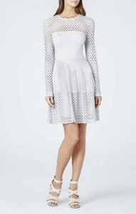 NEW BCBGMAXAZRIA HAZE KYLA A-LINE LONG-SLEEVE DRESS YXC69C64/B784A SIZE XXS - Picture 1 of 3