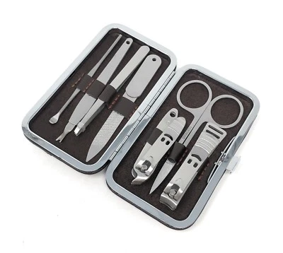 Profi 7 Teiliges Maniküre Set Nagelpflege Nagelknipser Pediküre Nagelset Etui - Bild 1 von 4