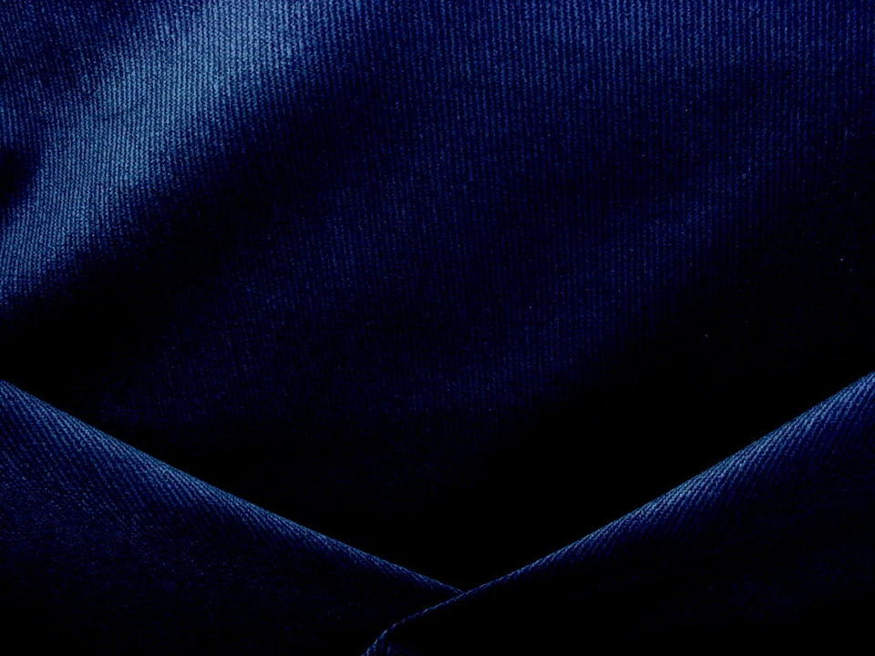 Perennials 989 Classy Royal Blue Striped Outdoor Velvet Upholstery Fabric - Image 1 of 4