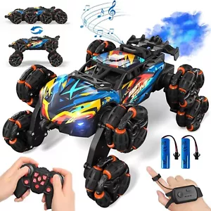 Remote Control Car From 3 8WD RC Stunt Car with Hand Control LED Music B1362 - Picture 1 of 7