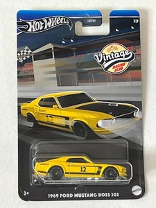 Hot Wheels Car 1969 Ford Mustang Boss 302 Toy Race Cars Vintage Racing Club Kids - Picture 1 of 8