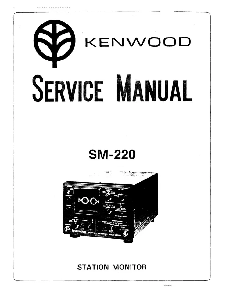 Servizio Manuale di Istruzioni per Kenwood SM-220 - Immagine 1 di 1