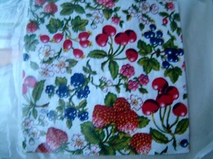 S45 SERVIETTENTECHNIK 1 Stk Serviette 4x BLUMENMOTIVE Anleitung im Text Malkunst - Bild 1 von 4