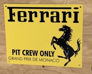 Ferrari Pit Crew Grand Prix Monaco Quality Garage Sign - Picture 1 of 1