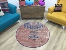 round turkish rug, bathroom rugs, handmade rug, boho circle rug