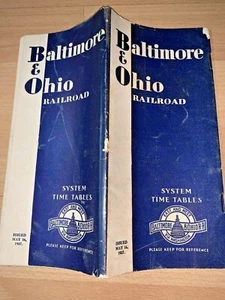Mayo 1937 BALTIMORE & OHIO SISTEMA FERROVIARIO HORARIOS - Imagen 1 de 8
