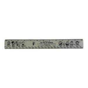 Vintage "The EARL of PLUMBING" Measuring Ruler / Graphic Design Cartoon. RARE - Picture 1 of 4