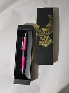Rare Retro 51 Harley-Davidson Stroker Zebra Pink writing Ballpoint Pen W/ Box - Picture 1 of 24