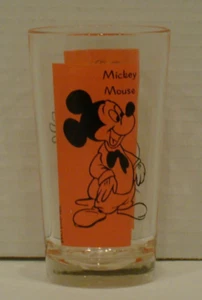 DOUBLE CHARACTER COLOR BLOCK WALT DISNEY MICKEY MINNIE MOUSE DRINKING GLASS 5" - Picture 1 of 3