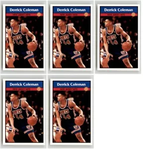 (5) 1992 Panini Stickers #169 Derrick Coleman New Jersey Nets Card Lot - Picture 1 of 2