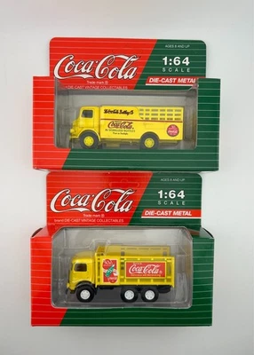Mixed lot of 4 Vintage 1:64 Die Cast Metal Coca Cola Delivery Trucks - Image 1 of 4