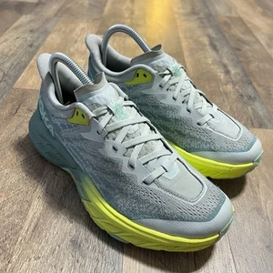 Hoka One Speedgoat 5 Womens 7 B Trail Hiking Shoes Vibram Megagrip Blue Yellow - Picture 1 of 21