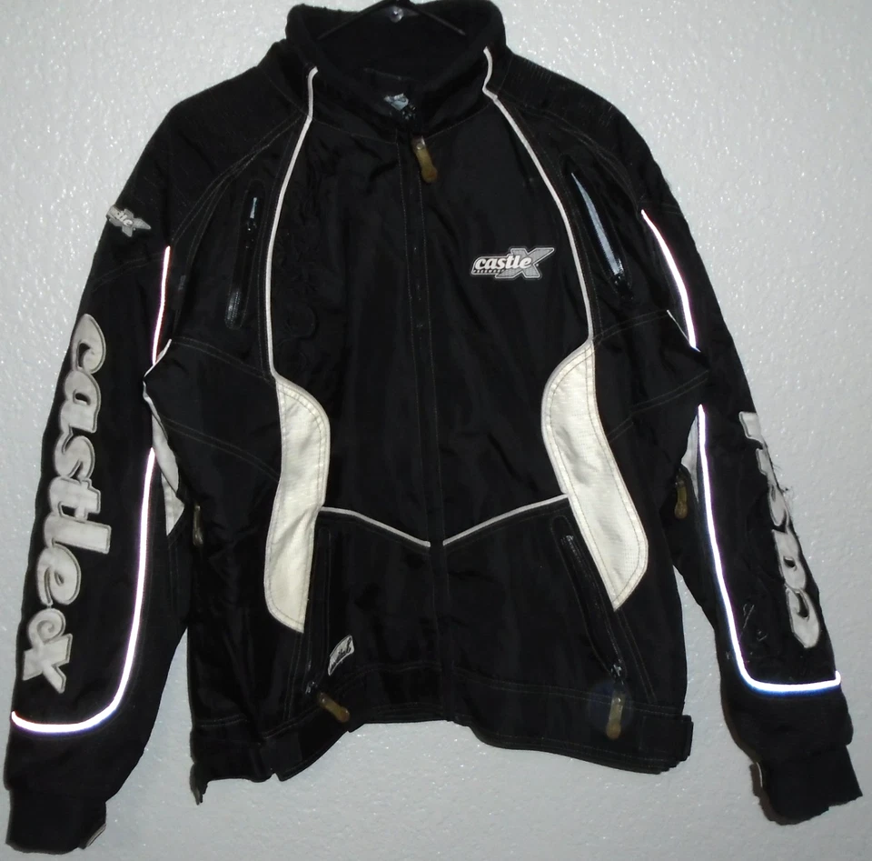Chaqueta de moto de nieve Castle X Racing para mujer grande negra Foto 1 de 3