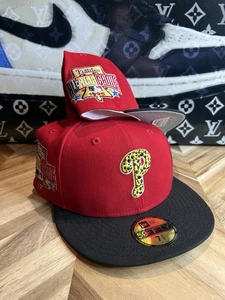 Sombrero New Era Club Jardín del Edén Pack Filis Rojo 7 3/8 Raro Agotado - Imagen 1 de 4