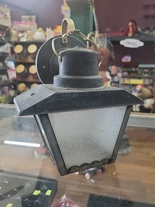 Vintage underwriter Laboratory Outdoor Weathered Metal Porch Light Sconce  - Picture 1 of 11