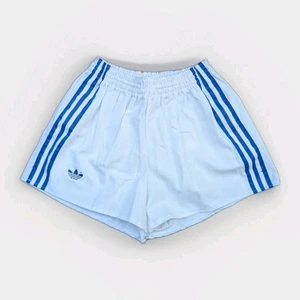Pantalones cortos de algodón brillante ADIDAS blanco Sprinter Vintage fútbol fitness deporte retro - Imagen 1 de 22