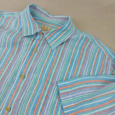 Jos A Bank XL Mens Shirt 100% Linen Button Up Short Sleeve 26x29 - Image 1 of 4