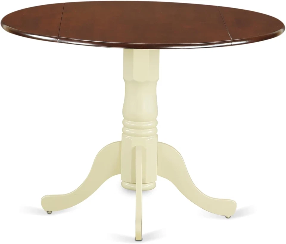 Mesa de jantar moderna East West Furniture Dublin - um tampo redondo de cozinha - Imagem 1 de 1