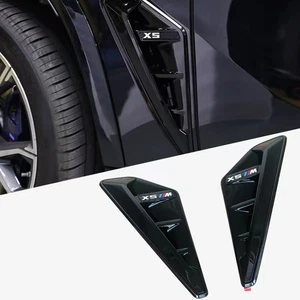 For BMW X5 G05 X5M 2019-2021 Bright black Car Shark Gills Side Fender Vent trim - Picture 1 of 10